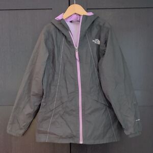 The North Face Kids Rain Jacket in Grey and Purple
